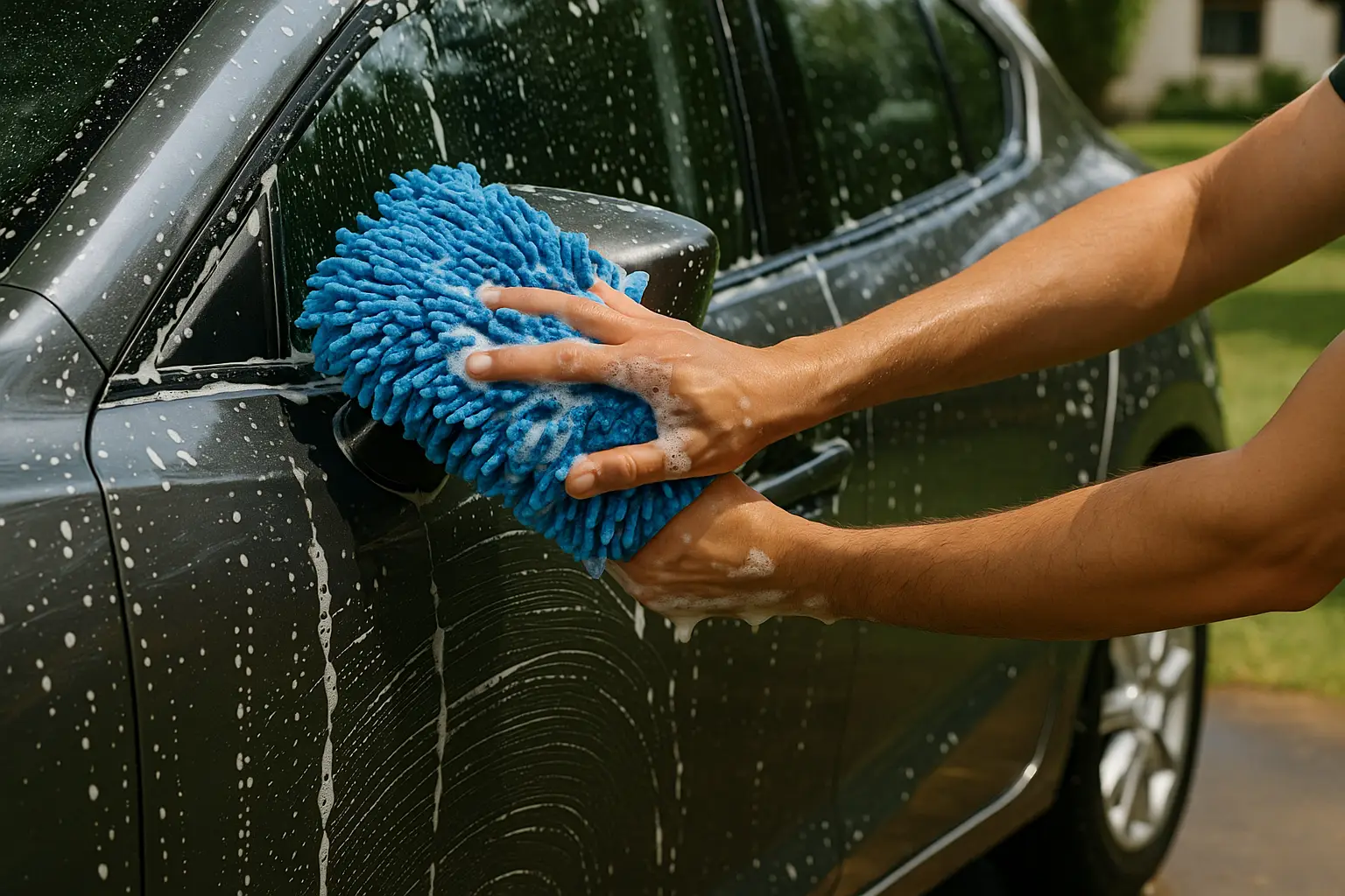 como lavar o carro sem danificar a pintura